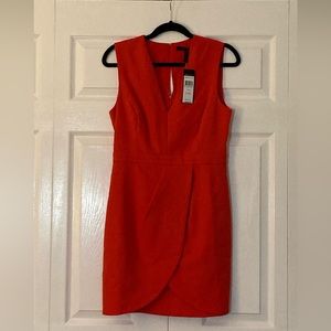 BCBG sleeveless bright poppy dress | size 8 | NWT